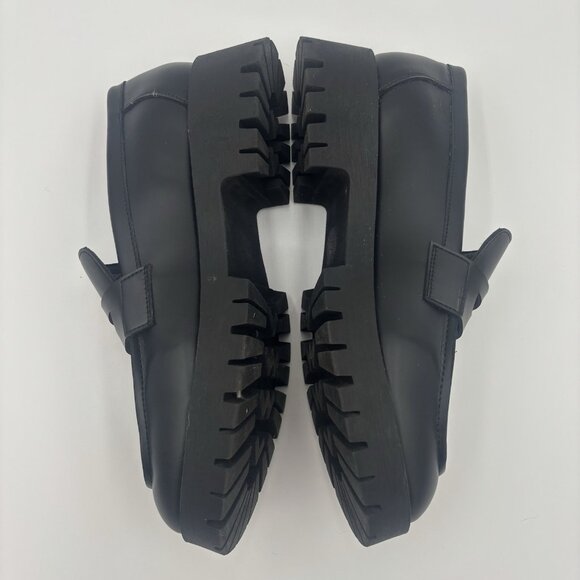 Steve Madden Course Lug Loafer Shoes Slip On Womens Size 10 Goth - Picture 6 of 11